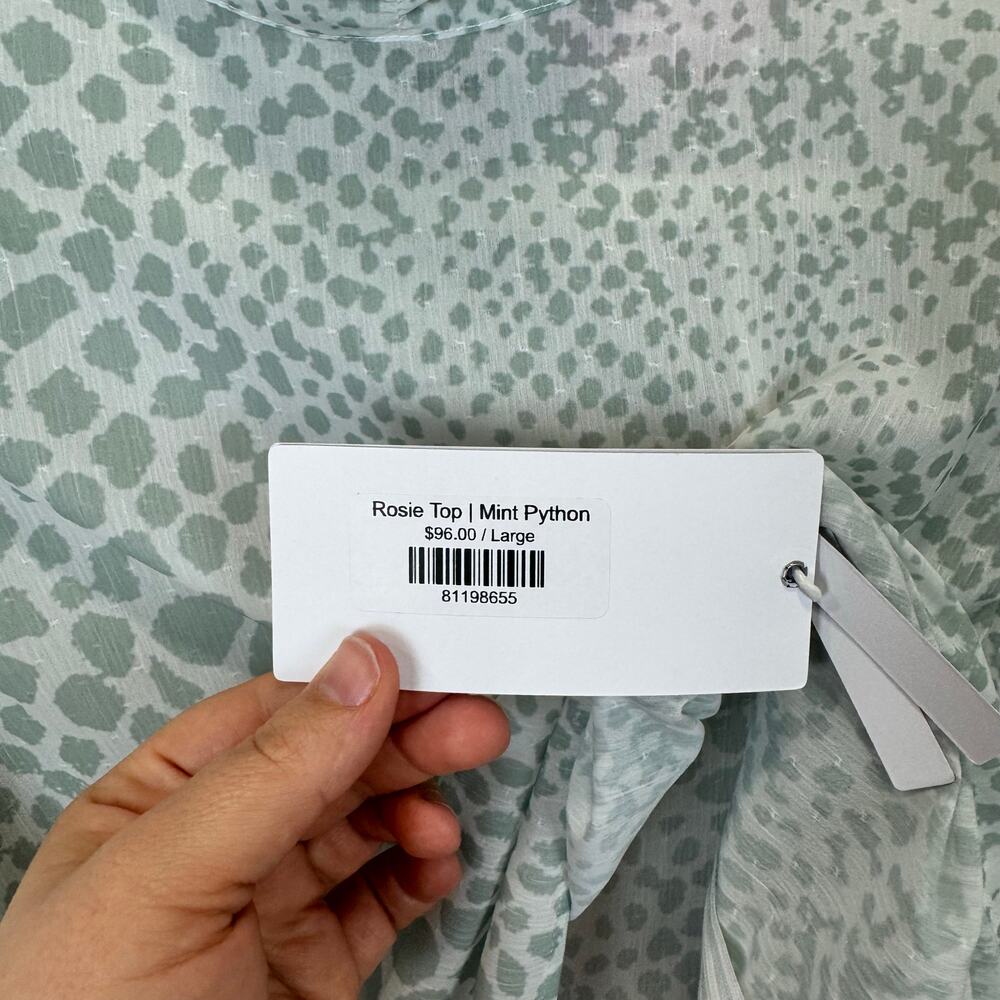 Sincerely Ours Women's Mint Python Rosie Puff Sle… - image 7